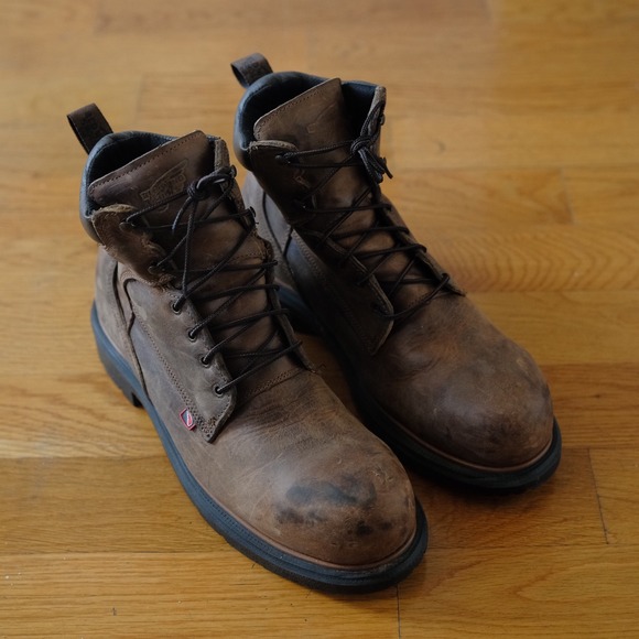 Red Wing 4215 DynaForce 6" Brown Leather Work Boots Men's 13 ASTM Safety Toe - Picture 9 of 9